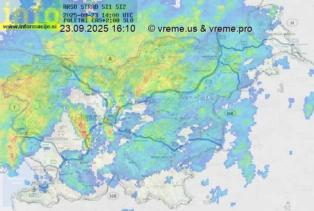 Radarska karta padavin