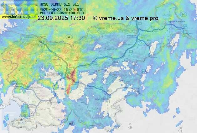 Radarska karta padavin