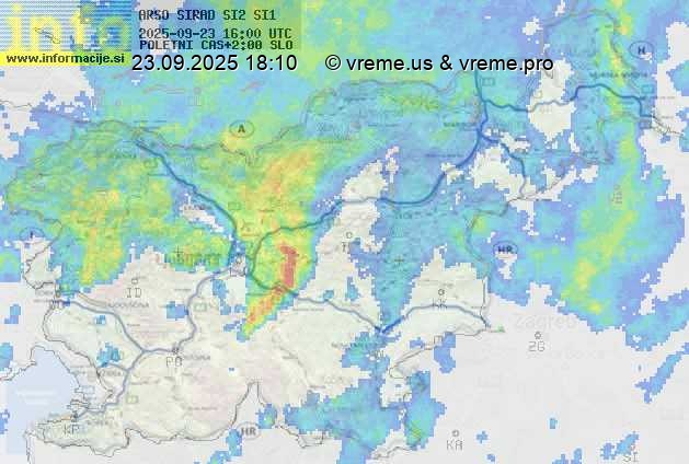 Radarska karta padavin