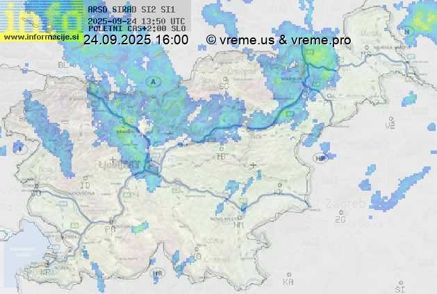Radarska karta padavin