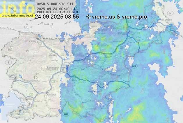 Radarska karta padavin