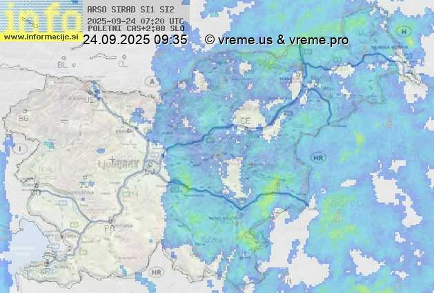 Radarska karta padavin