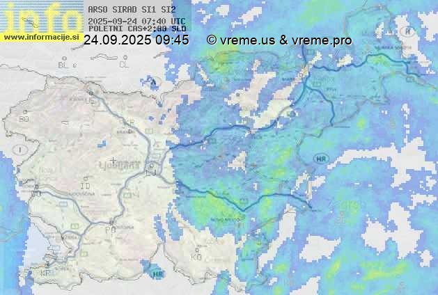Radarska karta padavin