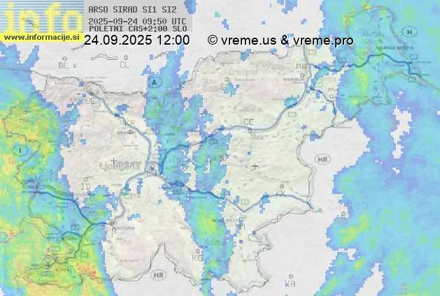 Radarska karta padavin