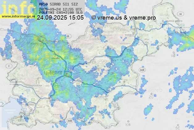 Radarska karta padavin