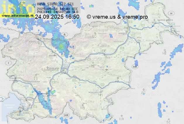 Radarska karta padavin