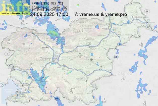 Radarska karta padavin
