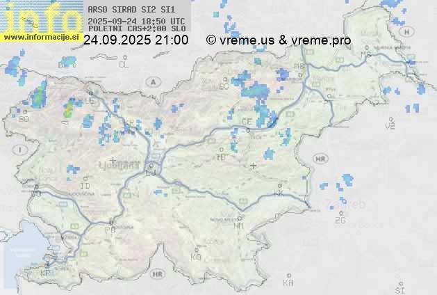 Radarska karta padavin