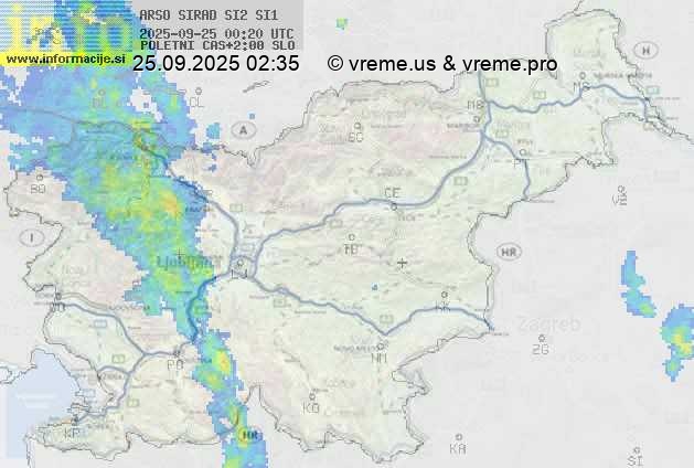Radarska karta padavin