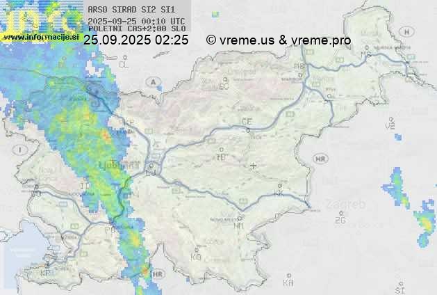 Radarska karta padavin