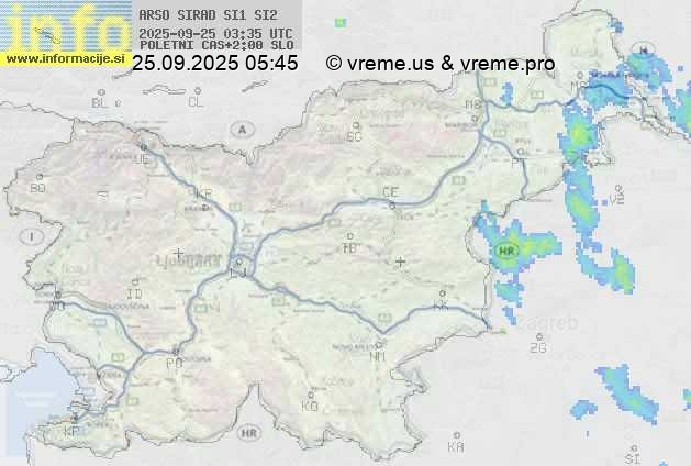Radarska karta padavin