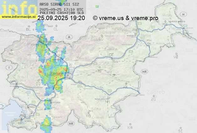 Radarska karta padavin