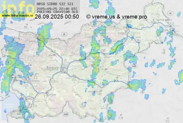 Radarska karta padavin