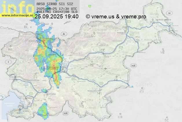 Radarska karta padavin