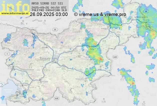 Radarska karta padavin