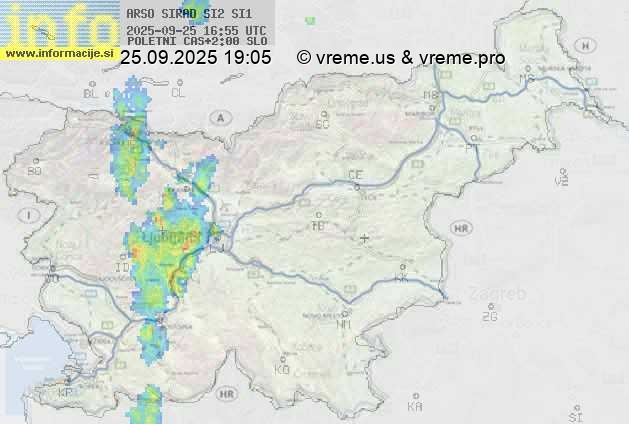 Radarska karta padavin