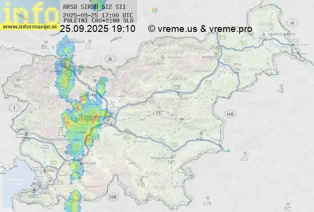 Radarska karta padavin