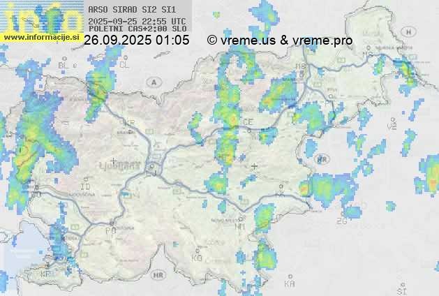 Radarska karta padavin