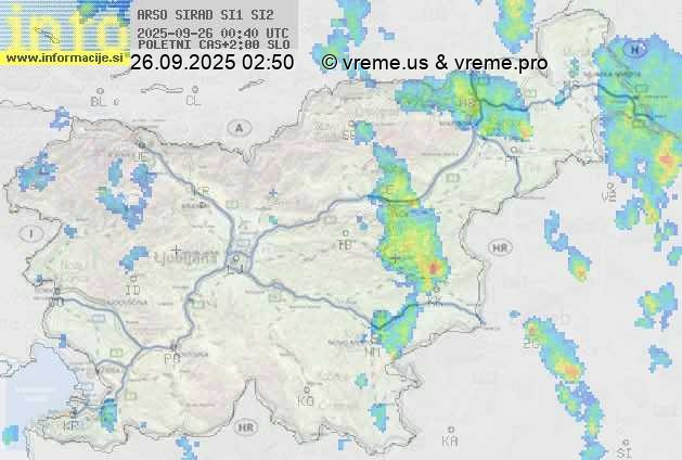 Radarska karta padavin