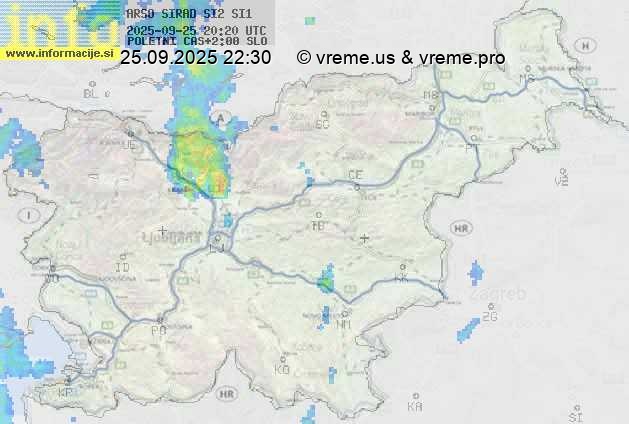 Radarska karta padavin