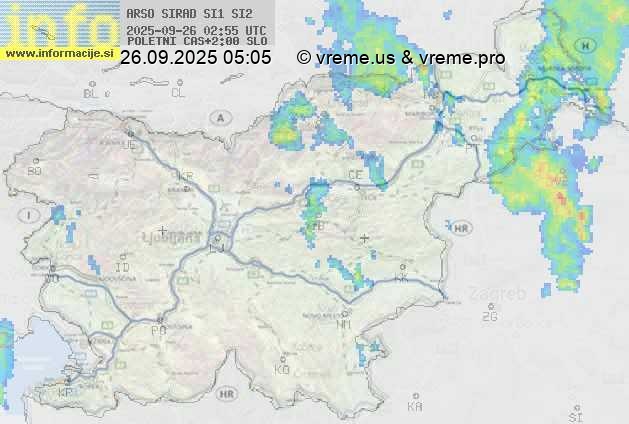 Radarska karta padavin