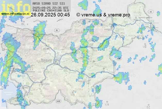 Radarska karta padavin