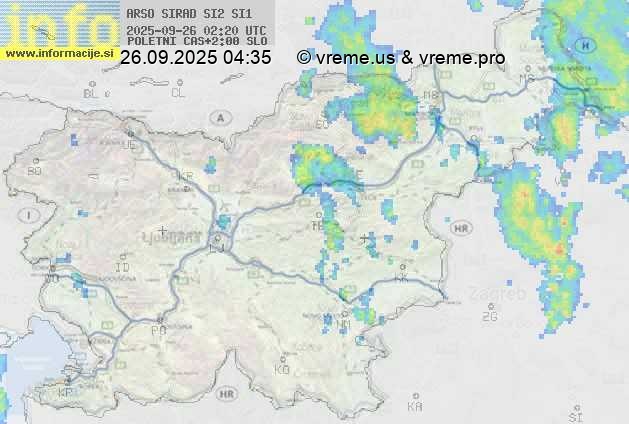 Radarska karta padavin