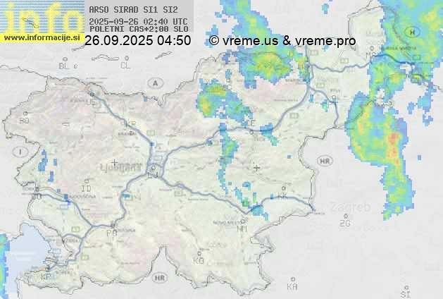 Radarska karta padavin