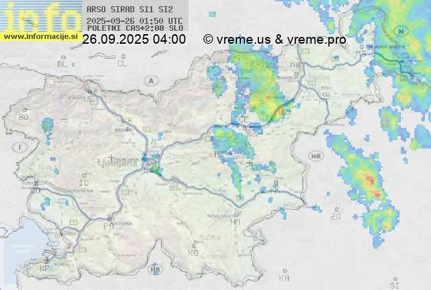 Radarska karta padavin