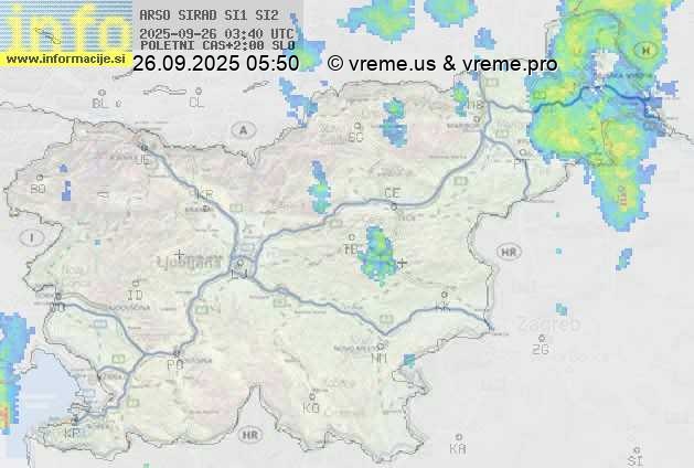 Radarska karta padavin