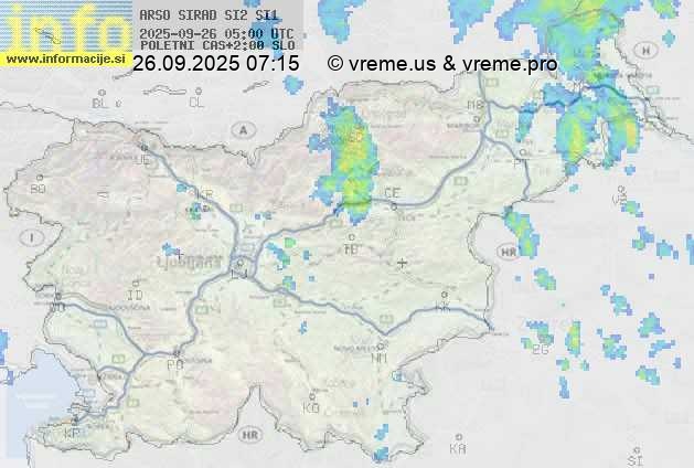 Radarska karta padavin