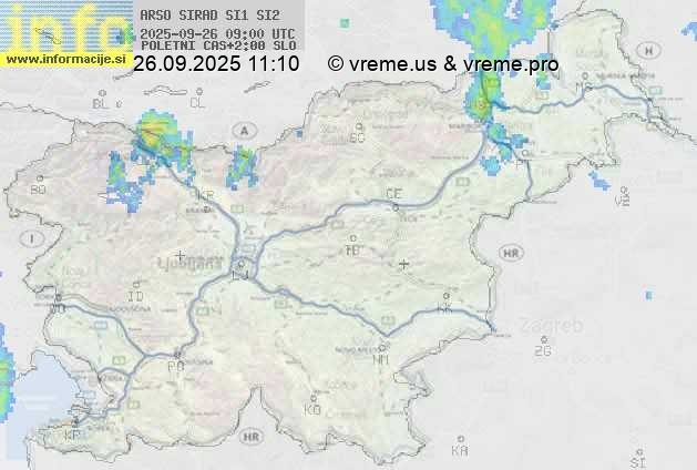 Radarska karta padavin