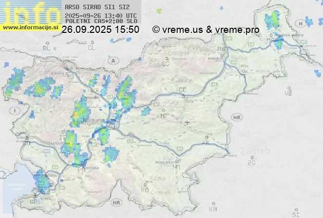 Radarska karta padavin