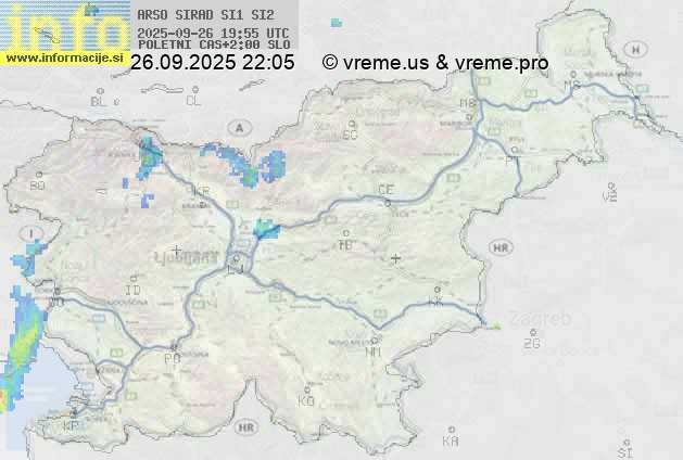Radarska karta padavin