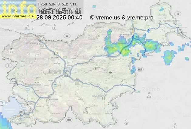 Radarska karta padavin