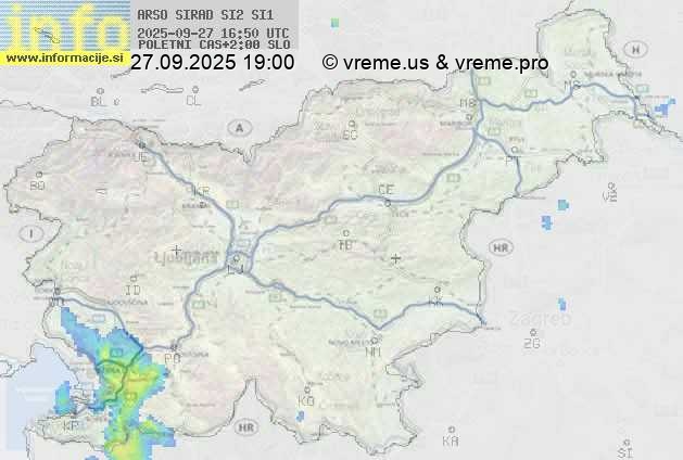 Radarska karta padavin