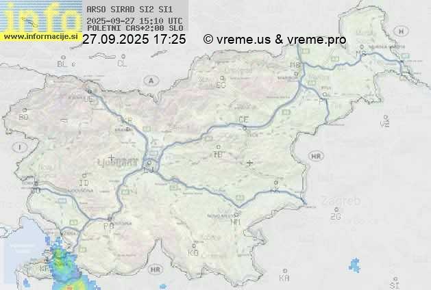 Radarska karta padavin