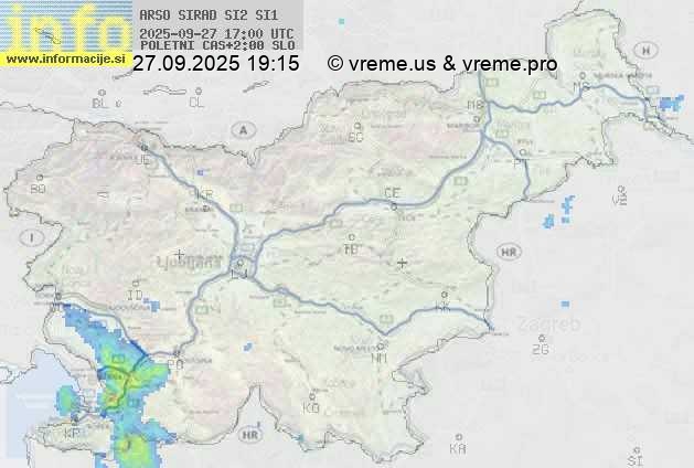 Radarska karta padavin