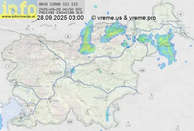 Radarska karta padavin