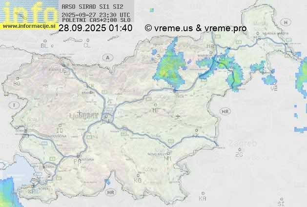 Radarska karta padavin