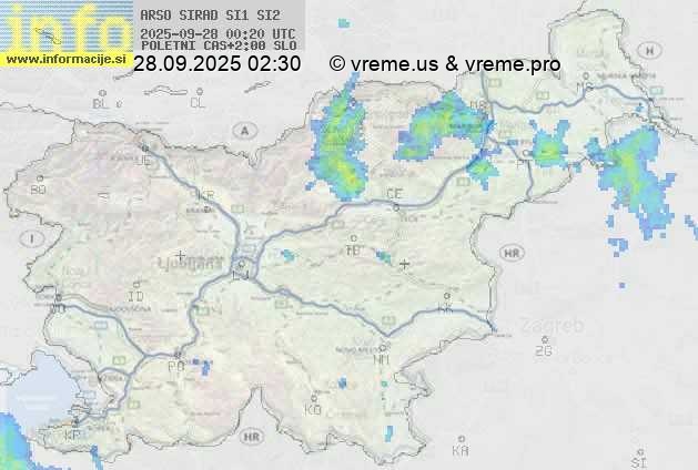 Radarska karta padavin
