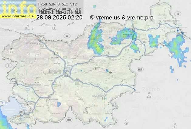 Radarska karta padavin