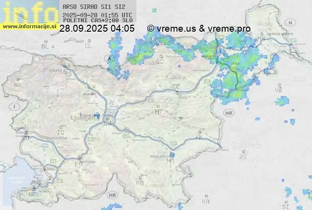 Radarska karta padavin