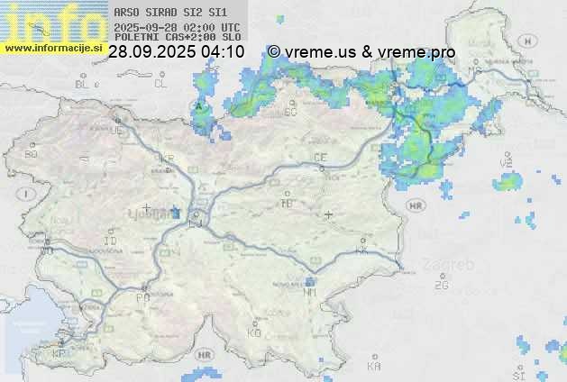 Radarska karta padavin