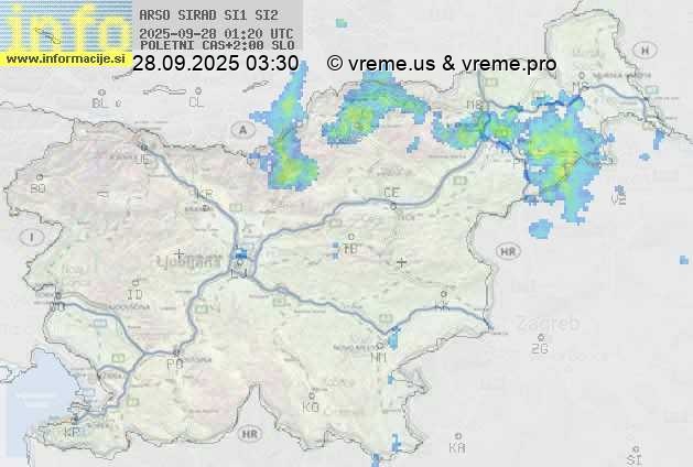 Radarska karta padavin