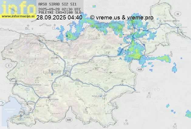 Radarska karta padavin