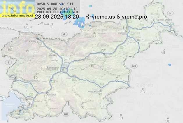 Radarska karta padavin