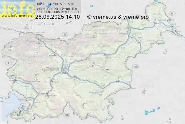 Radarska karta padavin