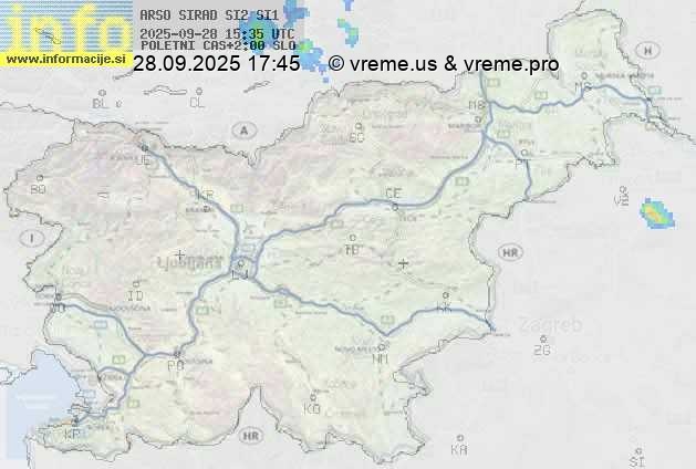 Radarska karta padavin