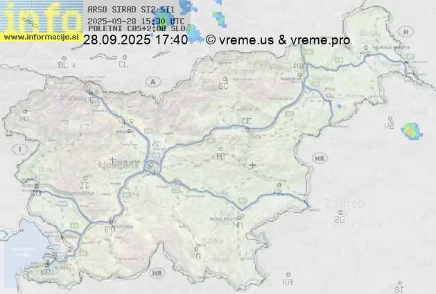 Radarska karta padavin